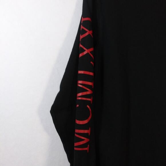 Guess Black Embroidered Westin Devil Long Sleeve Crew Neck Size M - Picture 6 of 8